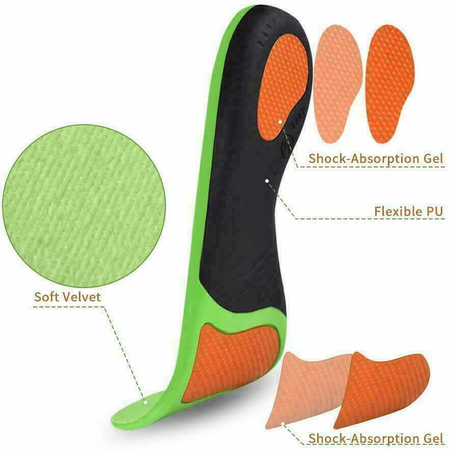 Sports Insole Arch Support Shoe Pads Breathable Orthopedic Elastic Shock Sneaker Inserts Sports Fasciitis Replacement Insoles