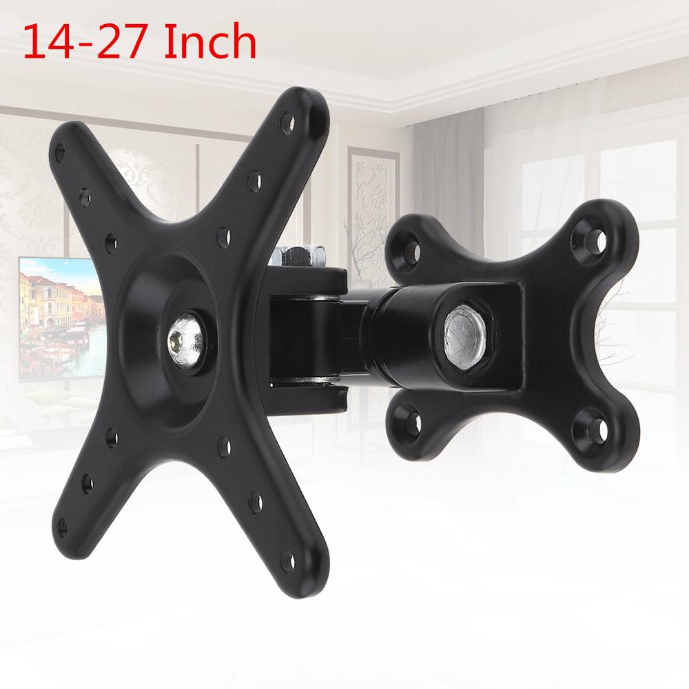 14 - 27 Inch 10KG Adjustable Aluminum Alloy + Steel Plate TV Wall Mount Bracket Flat Panel TV Frame Support 180 Degrees Tilt