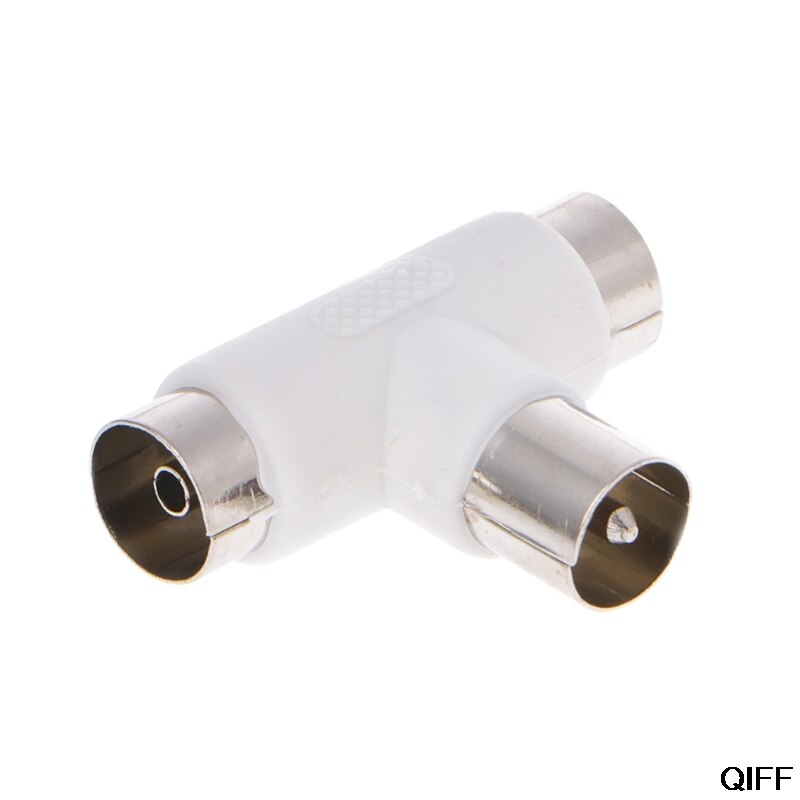 2- vejs tv t splitter antenne koaksialkabel han  to 2x kvindelige stik adapter aug . 8