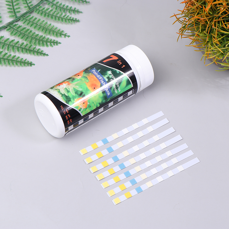 50/100pcs 7 in 1 Aquarium Teststreifen Fisch Test Set Aquarium Wasserhärte Teststreifen Notfall nach Hause einfache Prüfung