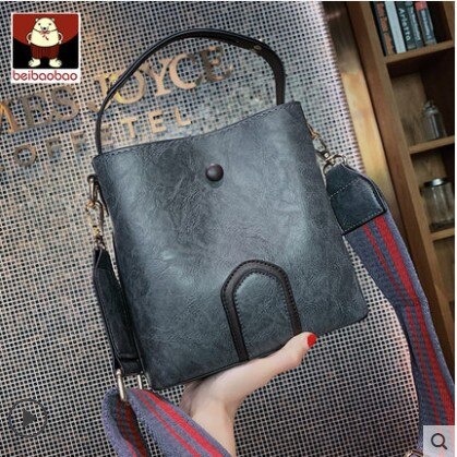 Beibaobao tassen pu leren messengertassen voor dames, klinknagels, crossbodytassen voor dames, schoudertassen voor meisjes: Grijs