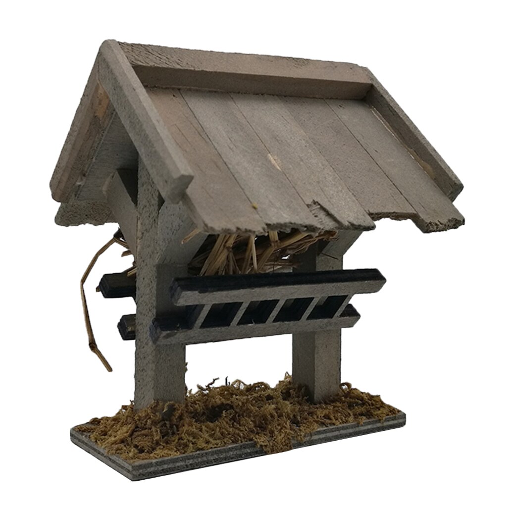 Mini Garten Gebäude Mikro Landschaft für 1:12 Puppenhaus Haus Hof Dekoration: Krippe