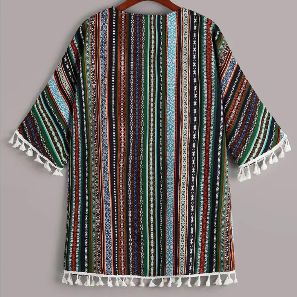 Veste style Boho à glands femme châle gitan, grande taille, manteau ethnique , manches longues, nouvelle taille, automne hiver , LS * D