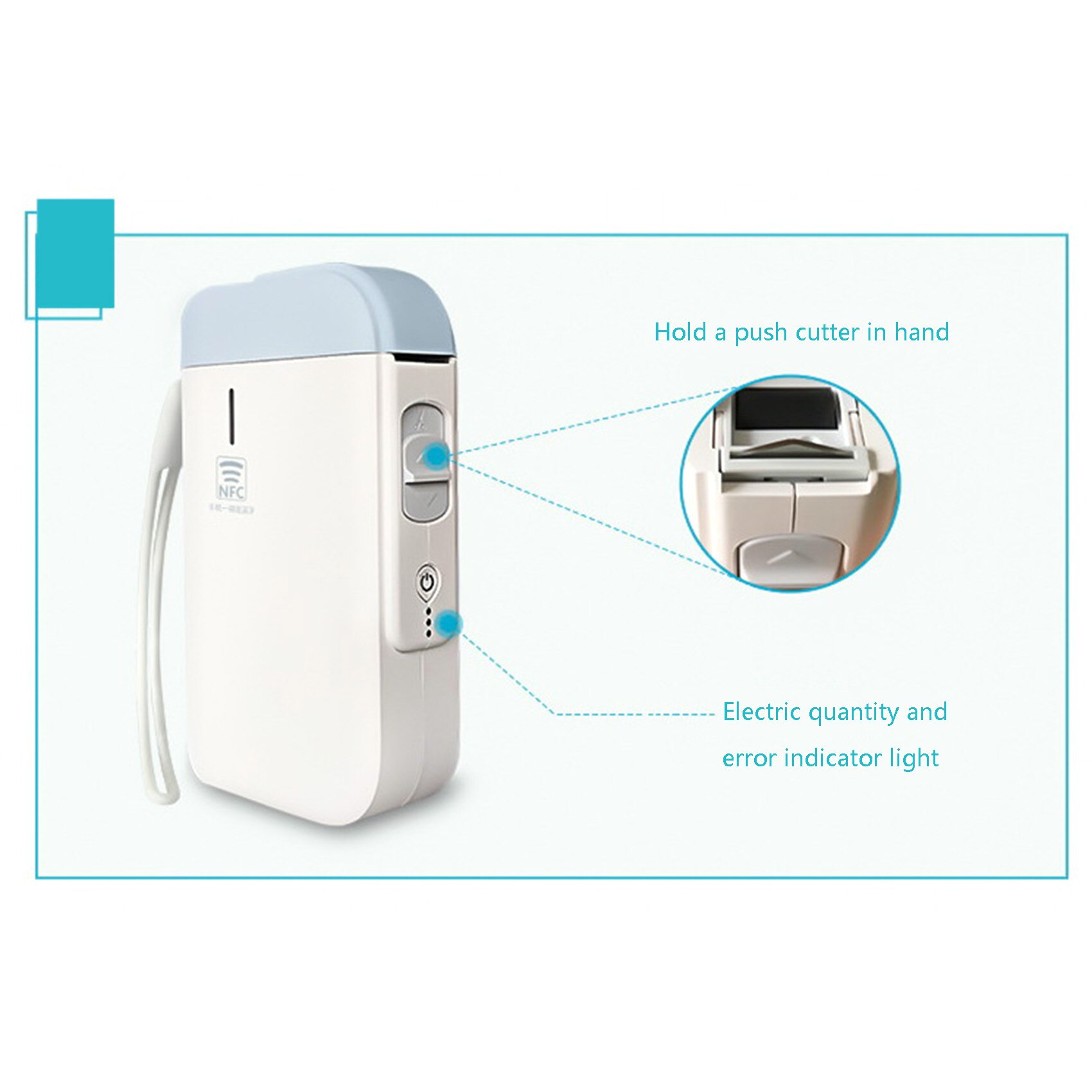 Label Printer, Portable Smart Label Machine with Bluetooth Thermal Label Printer (1 Roll of Paper, 1 Label Printer)