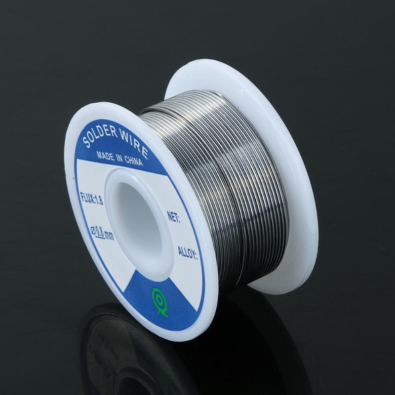 0.8mm blyfri tenn silver lödtråd flussmedel 1.8 3%  silver 0.8mm högtalare diy material löd lödtråd rulle för instrumentat