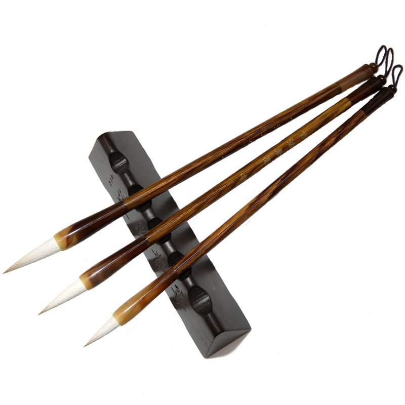 3pcs/set Chinese Calligraphy Pen Ancient crafts Multiple Hair Painting Brush calligraphie Calligraphy Practice Writing Brushes