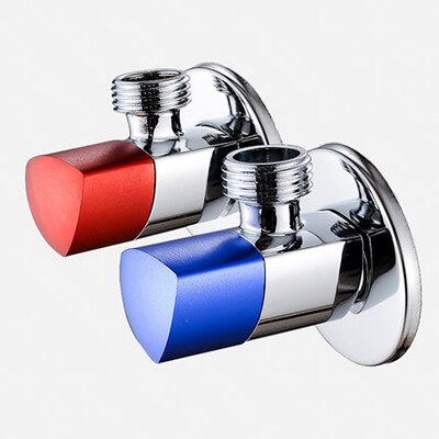 2 stuks Hoek Kleppen SUS304 rvs geborsteld afwerking vulventiel Badkamer Accessoires Hoek Valve voor Toilet Wastafel JF-870L: Triangle  A