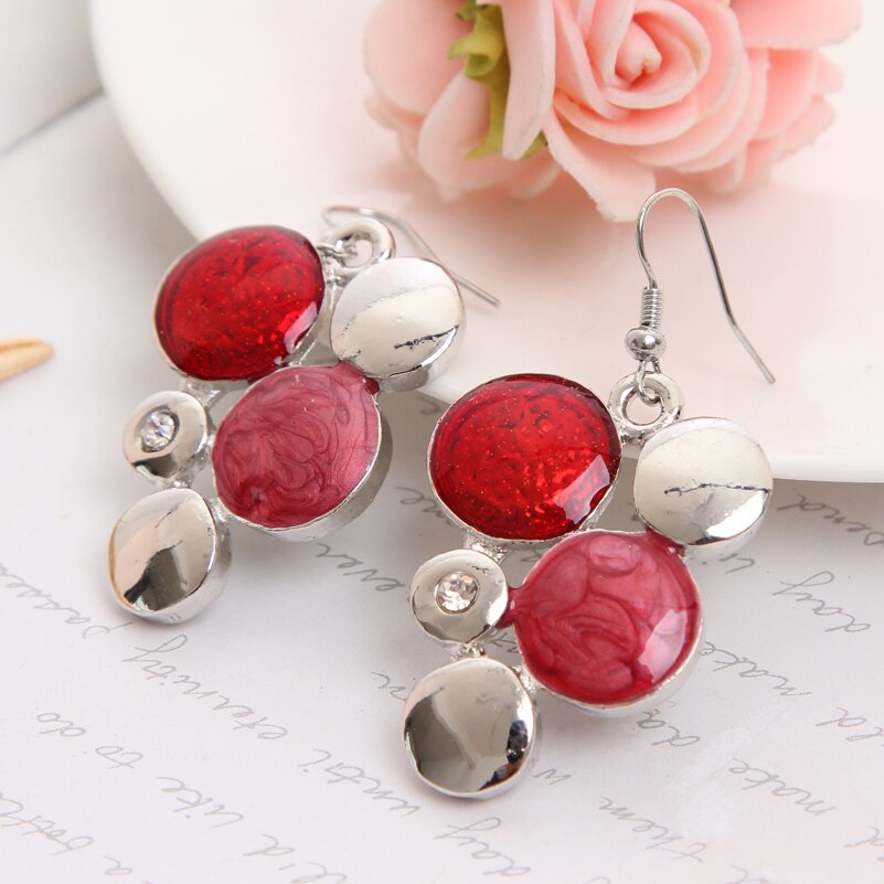 Conjunto de collar y pendientes de boda cromado en plata para mujer, conjunto de joyería fina, cuentas africanas, accesorios para pendientes de novia