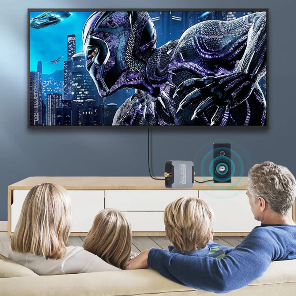 DAC Digital-Analog-Audio-Konverter, optisches SPDIF, Toslink, Koaxial-Eingang zu L/R, RCA, 3,5-mm-Klinkenstecker, Kopfhörerverstärker-Ausgang