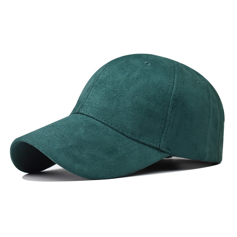 FS 2022 Grün Gelb Luxus Wildleder Baseball Hütte Für Männer Frühjahr Wilde schlicht Frauen Kappe Gekrümmten Traufe Warme Gesicht Kappen gorras hombre: Grün Baseball Deckel