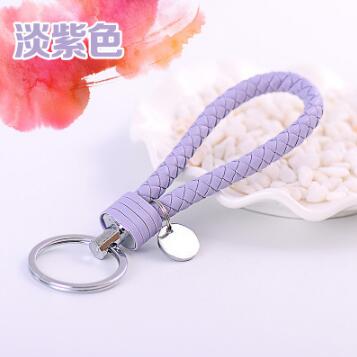 Double Loop Rhinestone Crystal Keychain Horseshoe Buckle Metal Car Key Pendant General Multicolor Hanging: Purple 2