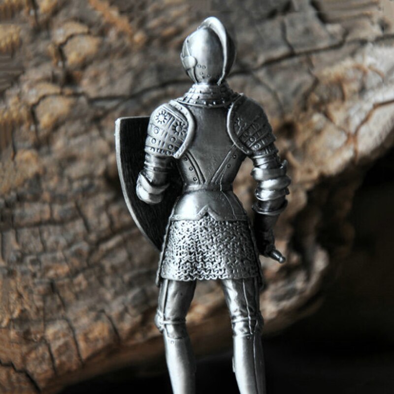 Classical European Medieval Tin Soldier Warrior Character Statue Crafts Statues For Decoration GY44