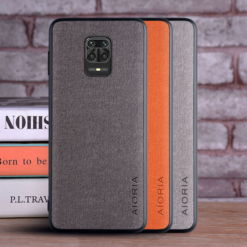 Capa para xiaomi redmi note 9 pro 9s 9t coque luxo têxtil pele de couro macio capa de telefone para redmi note 9 pro caso funda capa