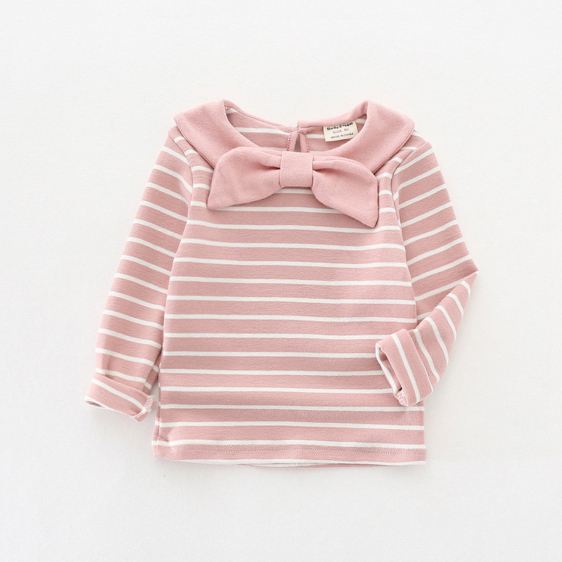 Camiseta a rayas para bebés, camisetas de algodón a la para niñas, camisetas de primavera y otoño , ropa para niños, disfraces de otoño, camiseta para niñas