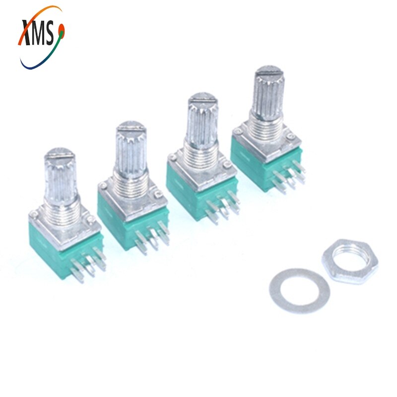 5pcs RK097G Dual Potentiometer – 6-Pin Sealed Audio Pot – B5K/10K/20K/50K/100K Values 1 thumbnail image