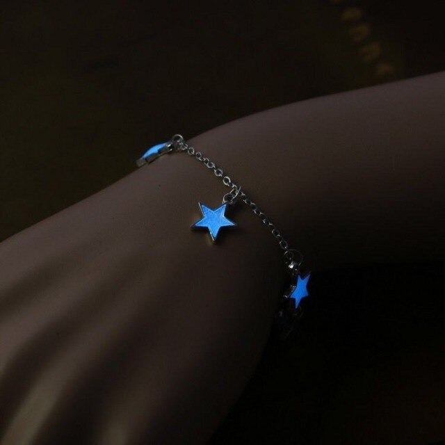 2022 Enkelbanden Voor Vrouwen Little Star Hart Bloem Glow In The Dark Enkelband Op Been Voet Zomer Strand sieraden: style 02