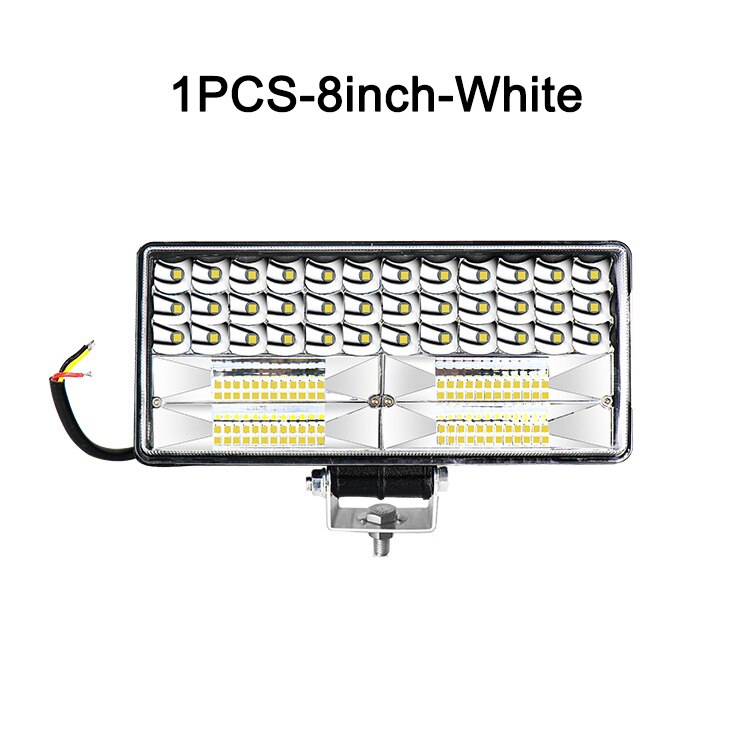 Nlpearl valopalkki/työkevyt kuorma-autot led työvalopalkki tulvapistevalo työvalot autoihin maastotraktori vene 4 x 4 12v 24v: 1 kpl -8 tuuman valkoinen