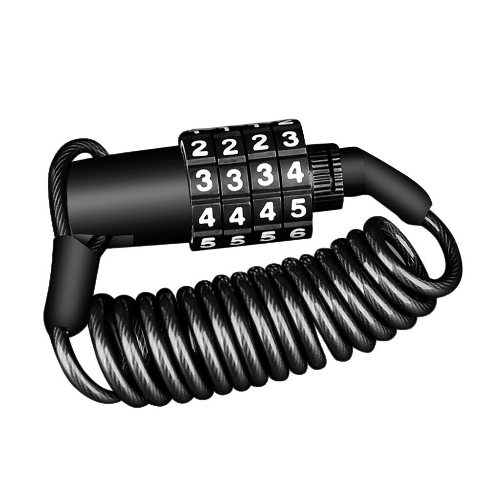 Lock/lock + storage bag bicycle 4-inch essential safety bike lock for safe riding 4-digit resettable combination lock S8*: lock