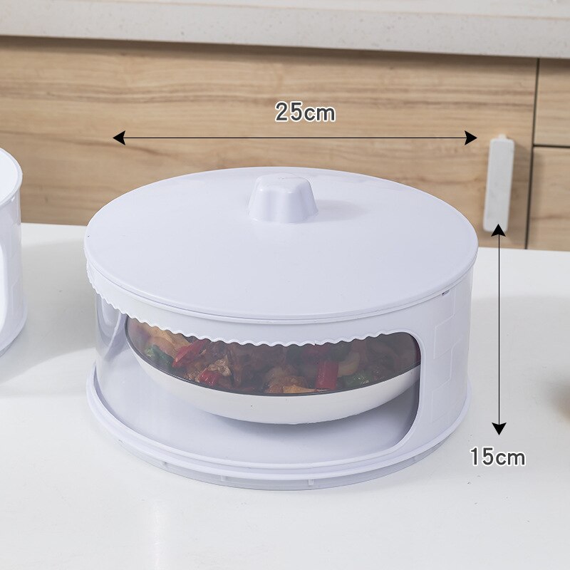 Couverture de nourriture transparente multicouche, empilable, isolation Anti-poussière, couvre-repas anti-mouches, tente de Collection domestique: 1 layer