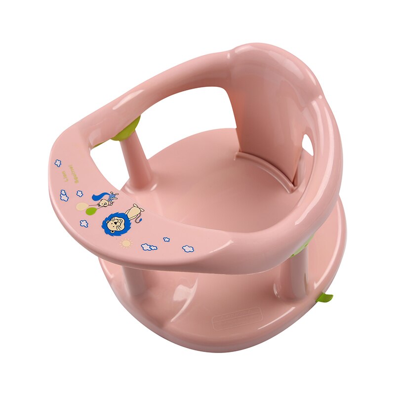 Baby Bad Seat Zuig Stoel Anti-Slip Ronde Rand Veilig Arm Terug Rest Installeren Removal Bad Stoel: Roze