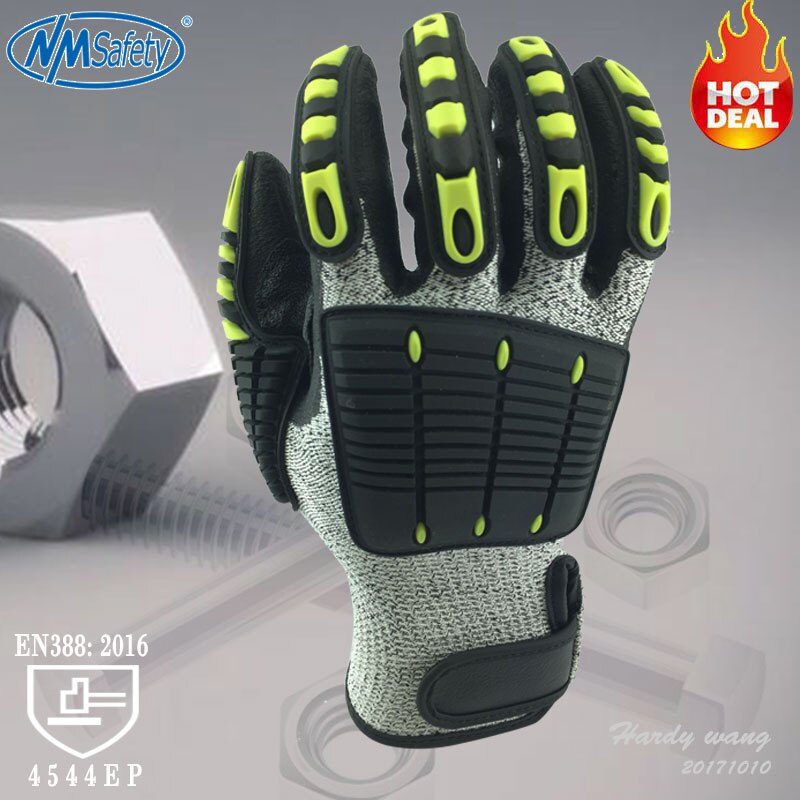 NMSafety Work Protective Gloves Cut-resistant &amp; Anti Vibration Safety Gloves HPPE+Anti Cut &amp; Shock Gloves