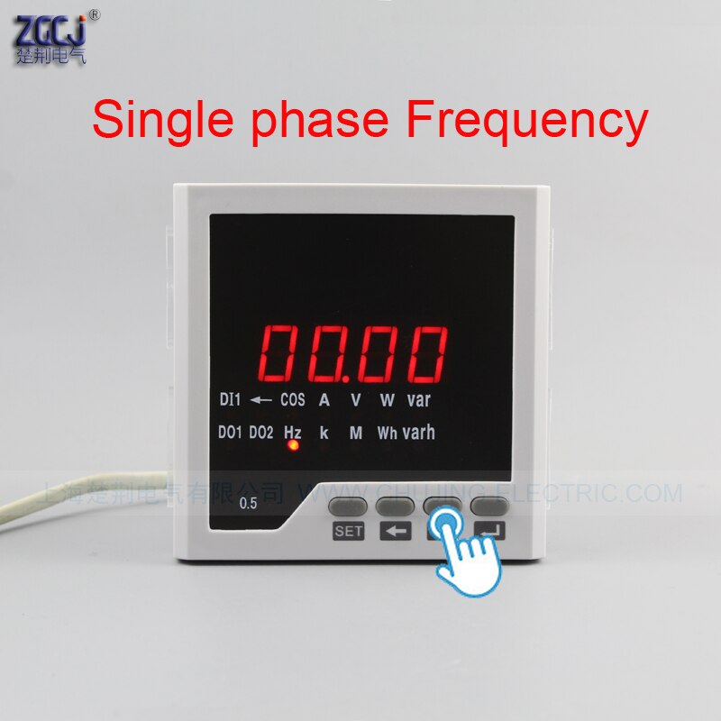 Single phase CJ-D3 power meter and power panel meter power meter multifunction meter A V W Hz cos meter with RS485