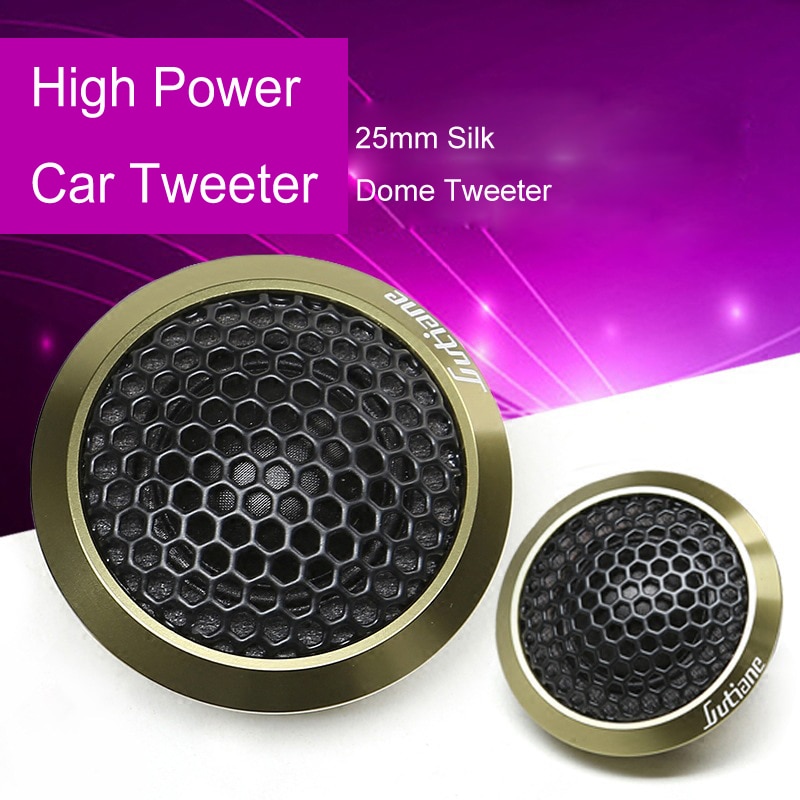 2 stks Auto audio Tweeters High Power Max 180 w Voertuig Deur Luidspreker Muziek Stereo Aluminium Auto HIFI 25mm dome Silk Auto Treble