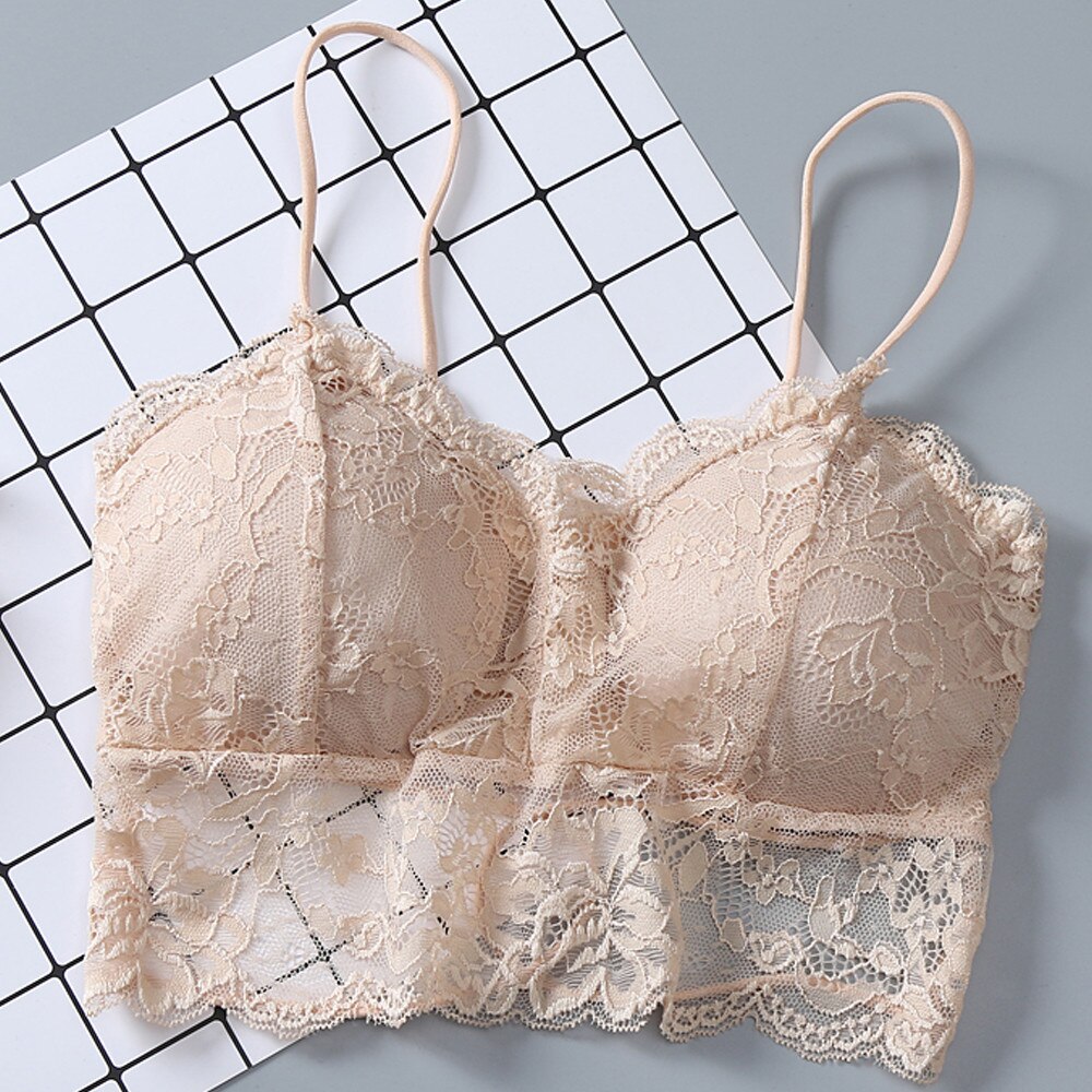 30 # la ropa interior de las mujeres deportes Bras de encaje Bralette Sexy chaleco tener un relleno en el pecho con Push Up deportes ropa interior Sujetador deportivo tapa del tanque