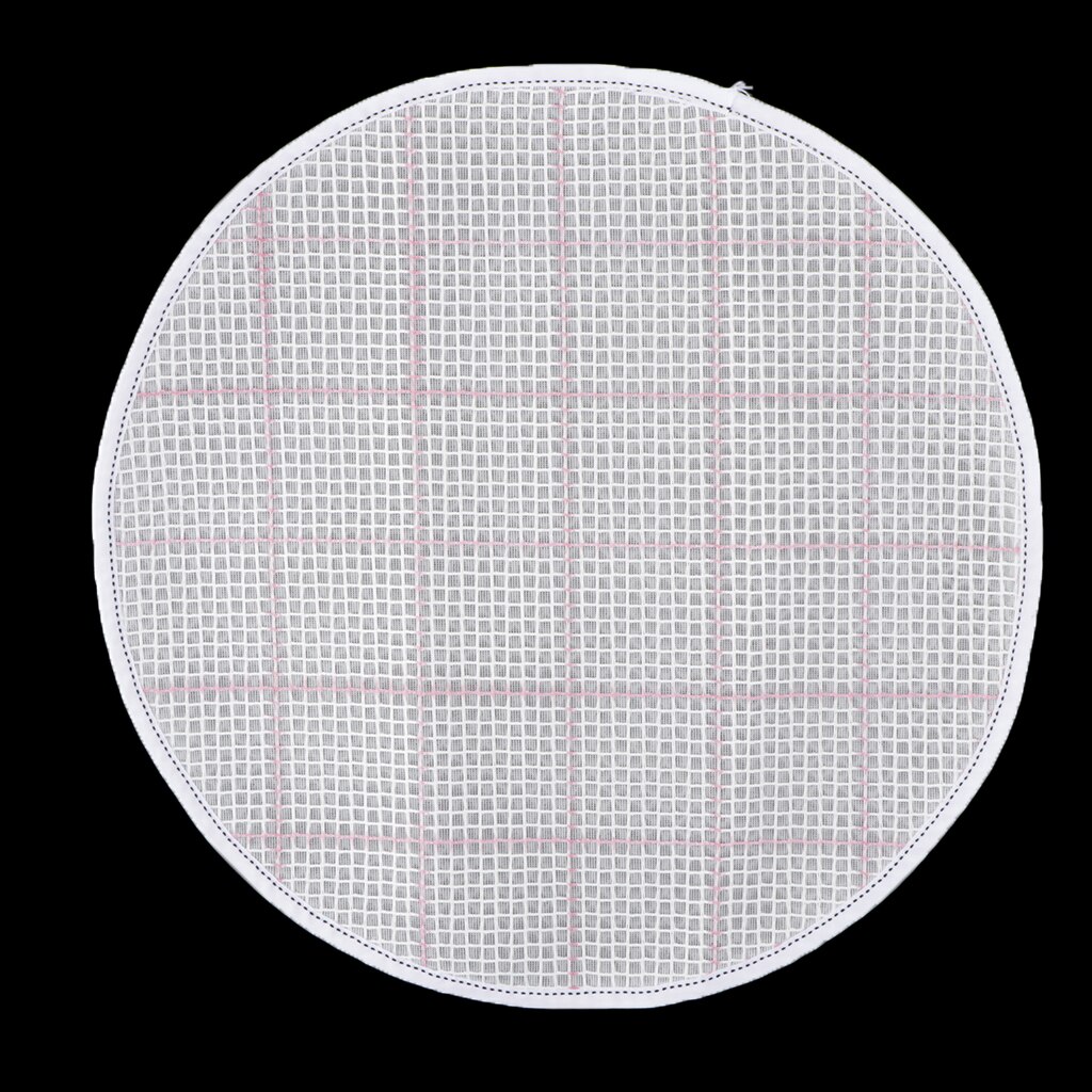 White Plastic Canvas Mesh Sheets for Embroidery Crafting 14.9 x 14.9 inch Round