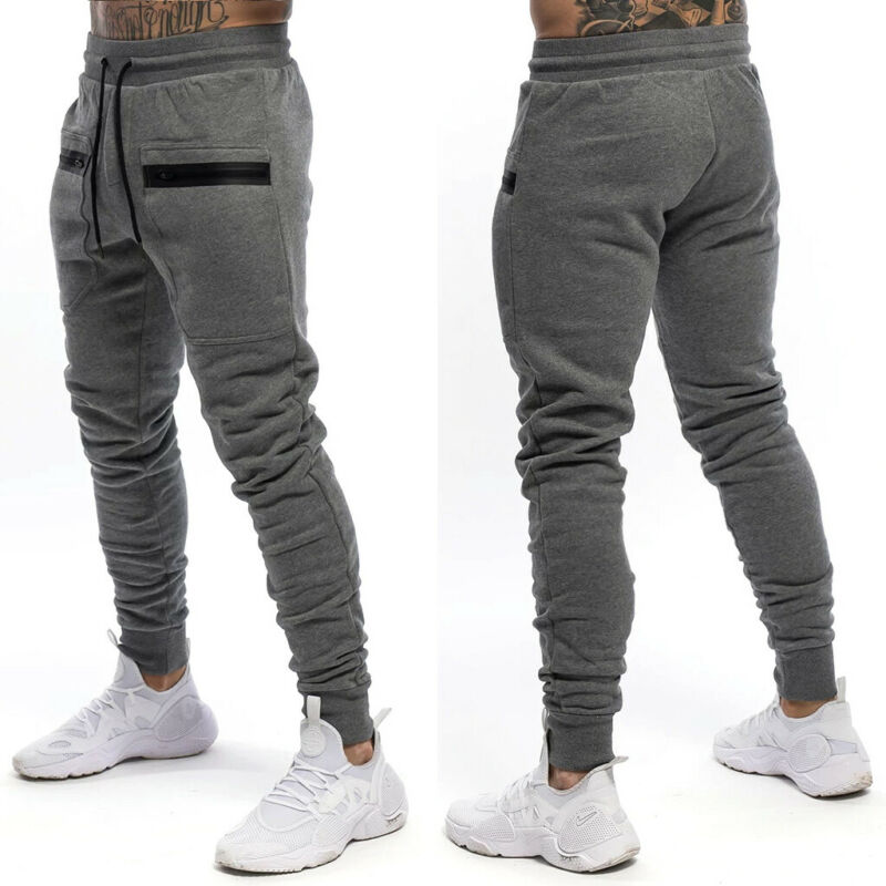 Männer Sport Hosen Lange Hosen Trainingsanzug Fitness Workout Jogger Gym Jogginghose Männlichen Kordelzug Tasche Hosen