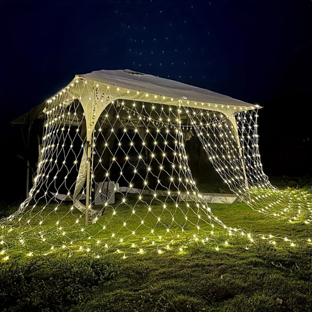 Weihnachtsnetz-Lichterkette, 640 LEDs, 6 m x 4 m, ... – Grandado