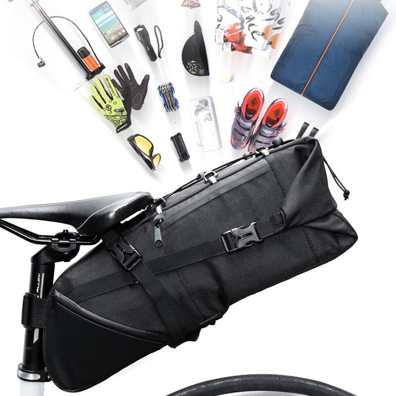 Waterproof Bicycle Saddle Bag Large Bike Tail Seat Sports Bags Polyester Cycling Panniers Mountain Bike Cycling Sport Bags Cover