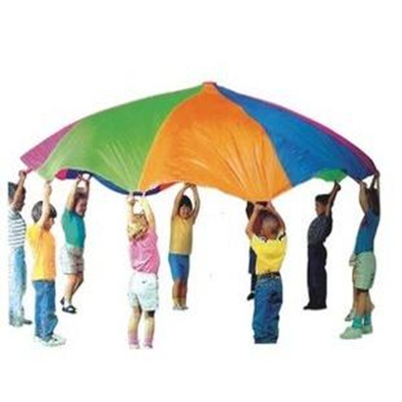 1pc 2 M/3 M/4 M/5 M/6 M Diameter Outdoor Rainbow Paraplu parachute Speelgoed School speelgoed regenboog kom paraplu Voor de kinderen