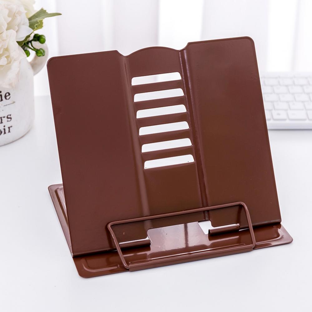 Metal Book Stand Reading Book Holder Folding Reading Stand Anti-Slip Adjustable Desktop Bookend Holder