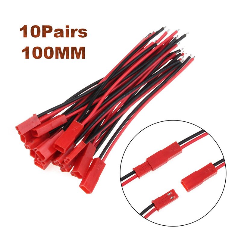 10 set mini mikro 2 stift 3 stift 4 stift jst xh kontakt 2.54mm med 24 awg ledningar kablar 150mm längd stift kontakter terminaler: 2- stift 22 awg