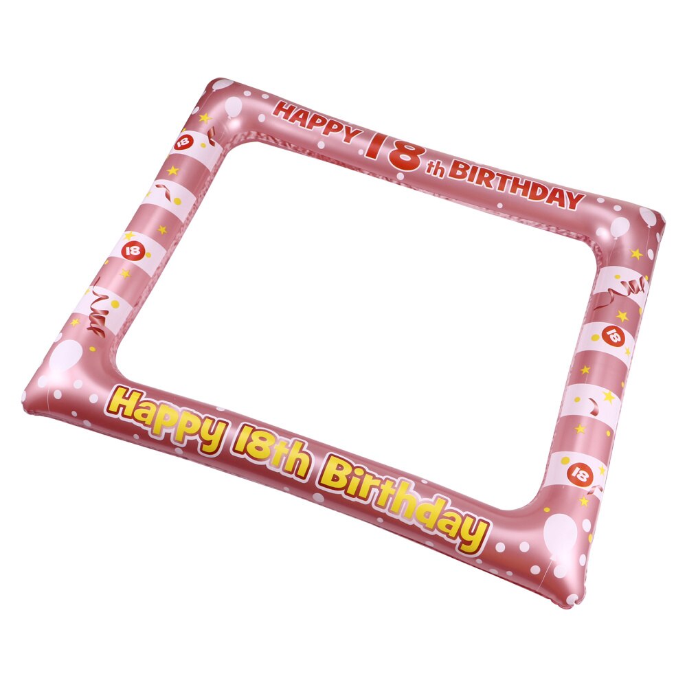 1 Pc Birthday Inflatable Photo Frame PVC Party Photo Props Supply for Age 18: 18 years old