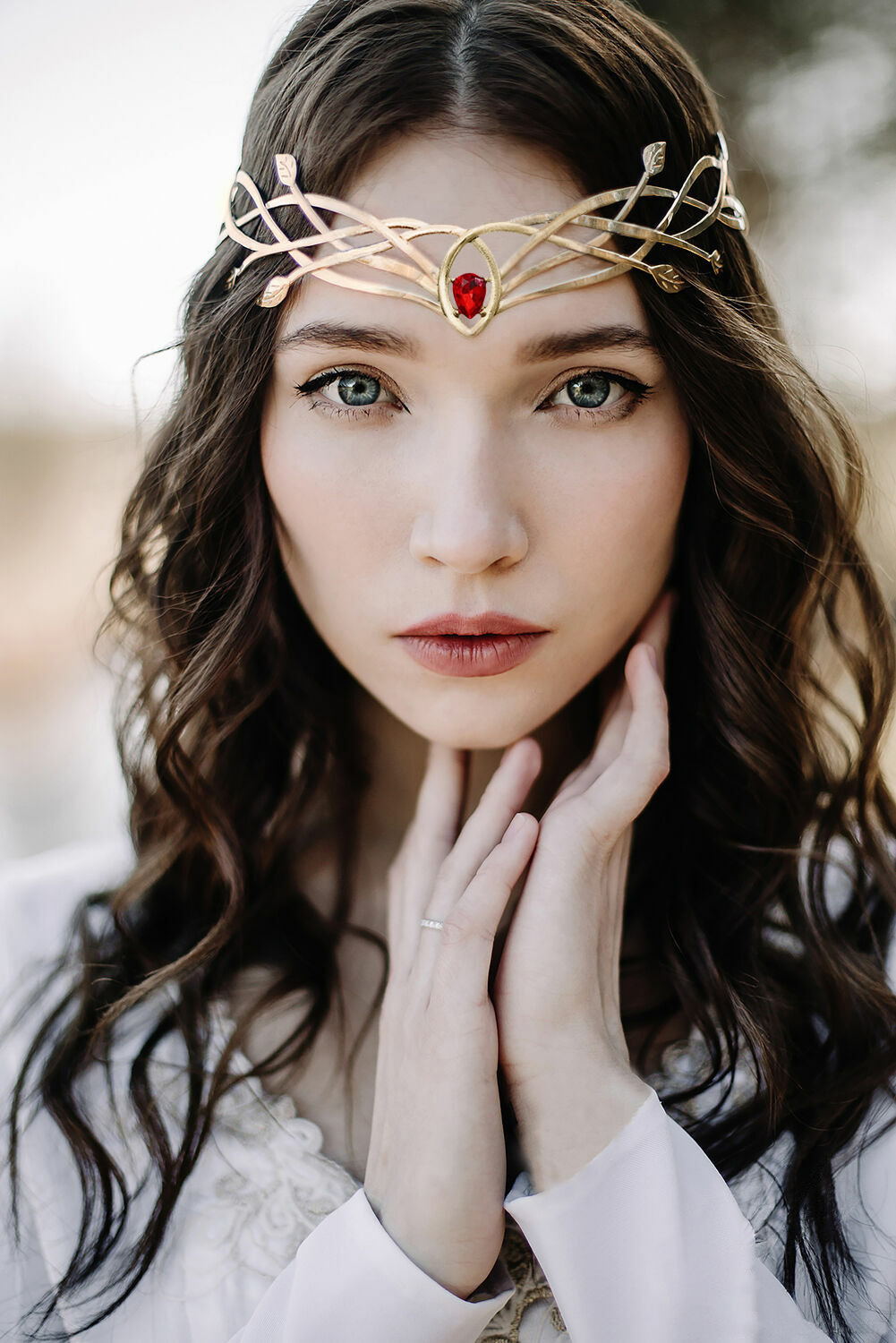 Déesse Cosplay front rond elfes couronnes diadème femmes homme Vintage feuille bandeau mariée cheveux accessoires couronne chapellerie de mariage
