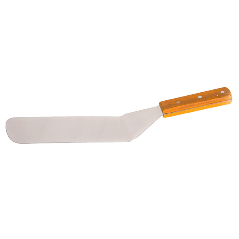 Stainless Steel Cooking Spatula With Wooden Handle BBQ Grill Turner Cutlets Bacon Teppanyaki Pancake Frying Fish Shovel Spatula