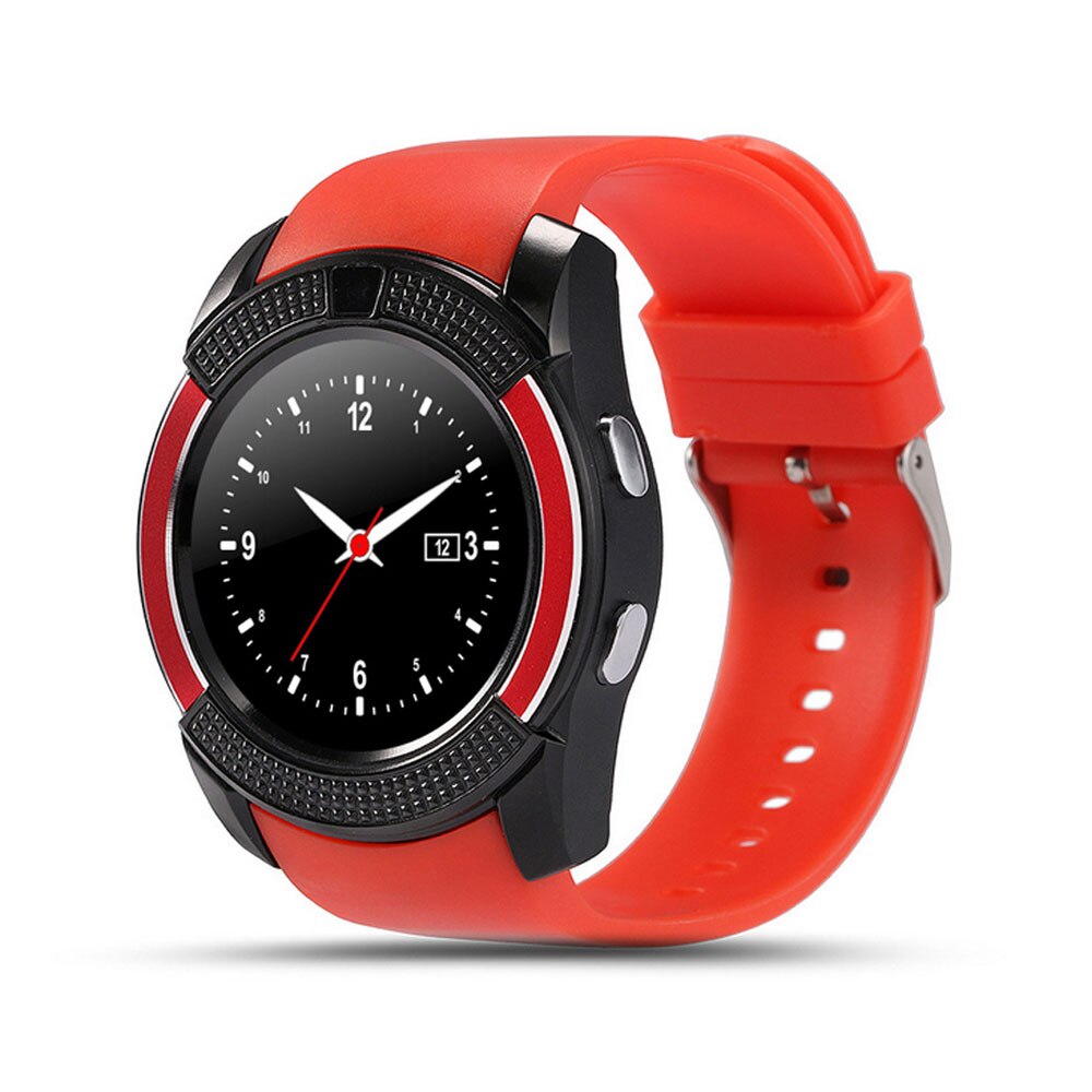 nouvelle montre-bracelet d'écran tactile de montre intelligente de Bluetooth avec la fente d'appareil-photo/carte SIM, montre intelligente imperméable M2 A1 VS DZ09 X6: Rouge
