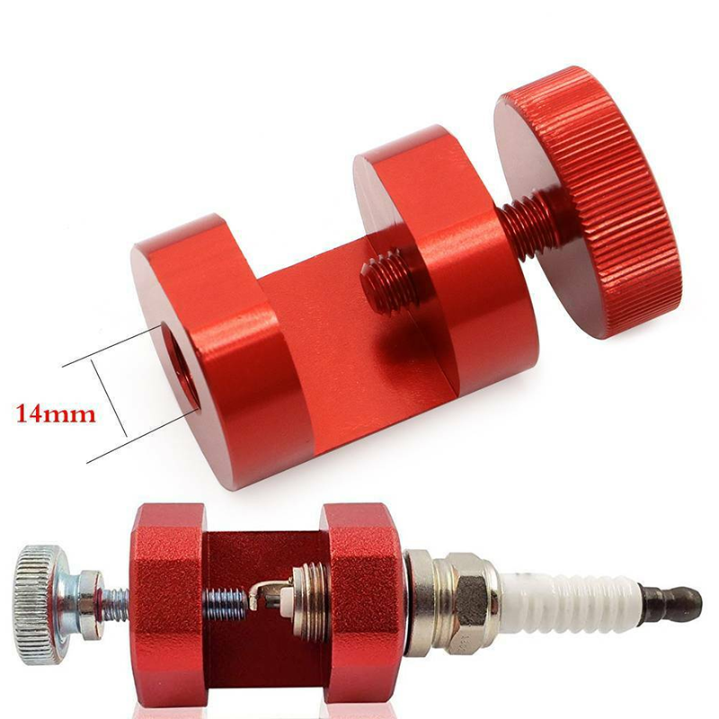 1pc tändstift + precision billet aluminium precision 14mm 12mm bil tändstift gap verktyg tändstift tjocklek gapper gapande  m14 x 1.25