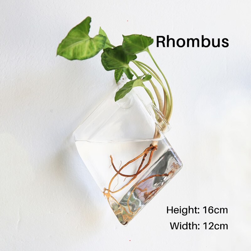 Foam Box Packing Aquarium Tank Fish Bowl Decoration Wall Hanging Aquatic Pet Supplies For Flower Arrangement Horticulture Fish: Rhombus