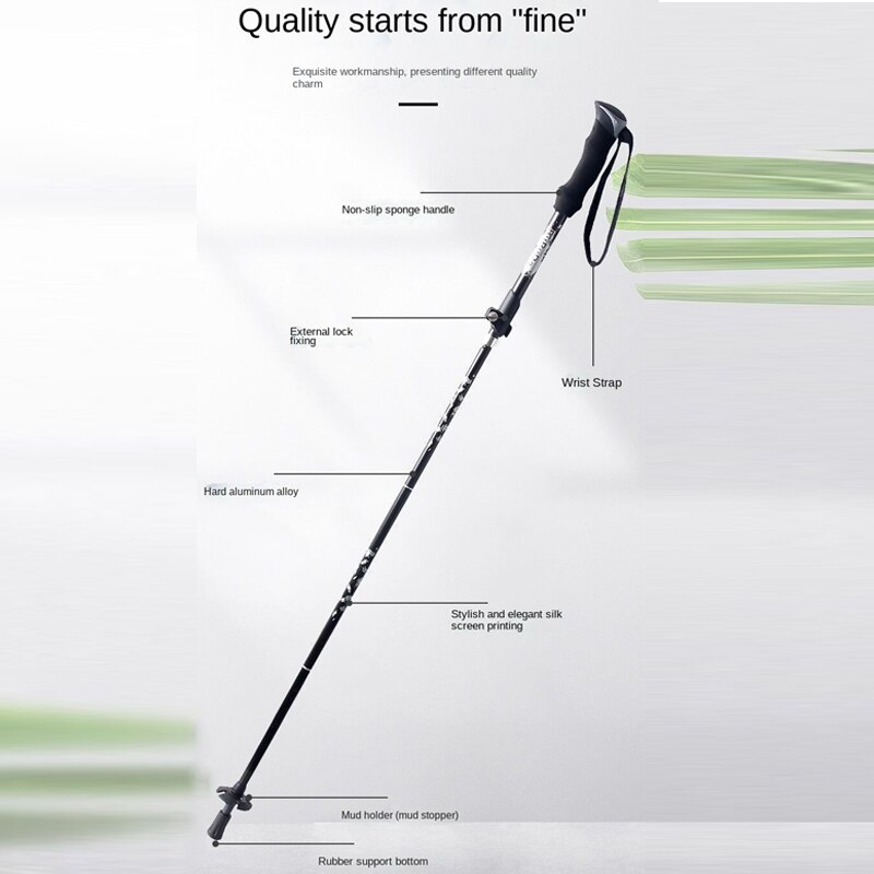 Trekking Poles Folding Hiking Stick Collapsible Hiking Poles Trekking Stick Walking Poles Walking Sticks Easy Put Into Bag