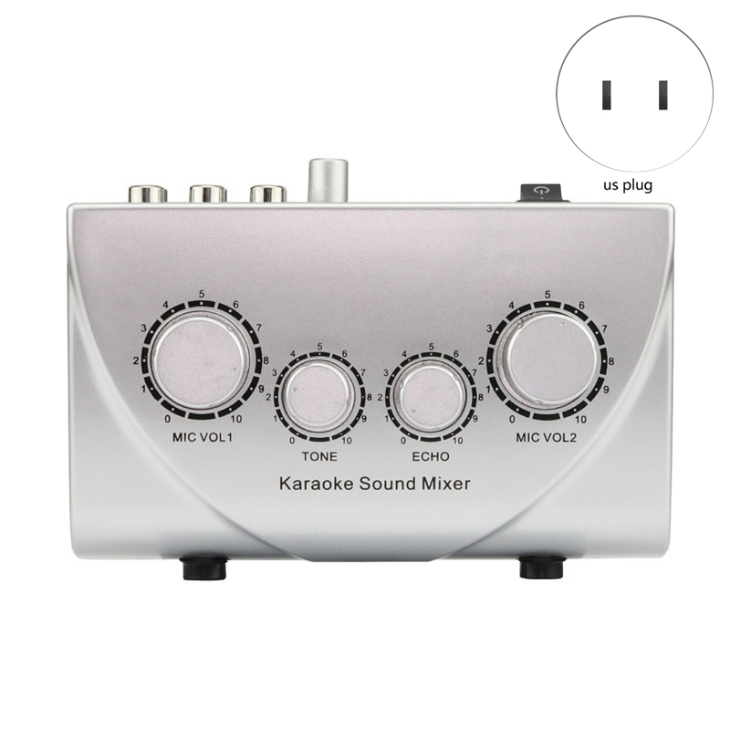 Karaoke Machine Sound Mixer Echo Mixer Digital Audio Sound Audio System Devices Silver