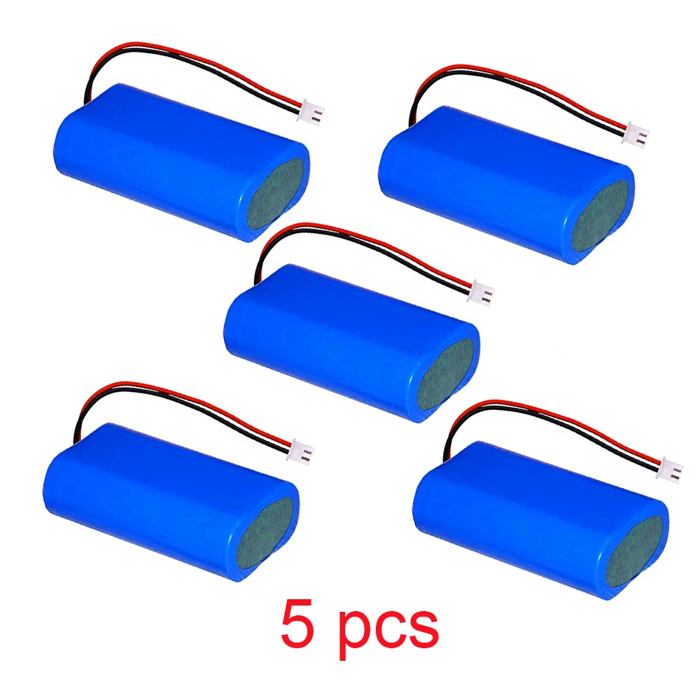 Batería de litio recargable para pesca, luz LED, Altavoz Bluetooth, 3,7 V, 18650, con enchufe de XH2.54-2P, 6800mAh: YELLOW