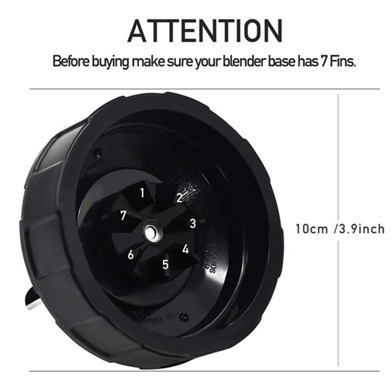 2PCS 7 Fins Ninja Blender Blade Replacement Parts, for Nutri Ninja Blender Extractor Blade Auto Iq Bl682-30 Bl642-30