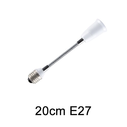 E27 to e27 led -lampunpidikkeen jatkosovittimen pistorasian letkunpidennyslampun jalkamuuntimet 6 9 15 20 30 35 60 cm: 20cm