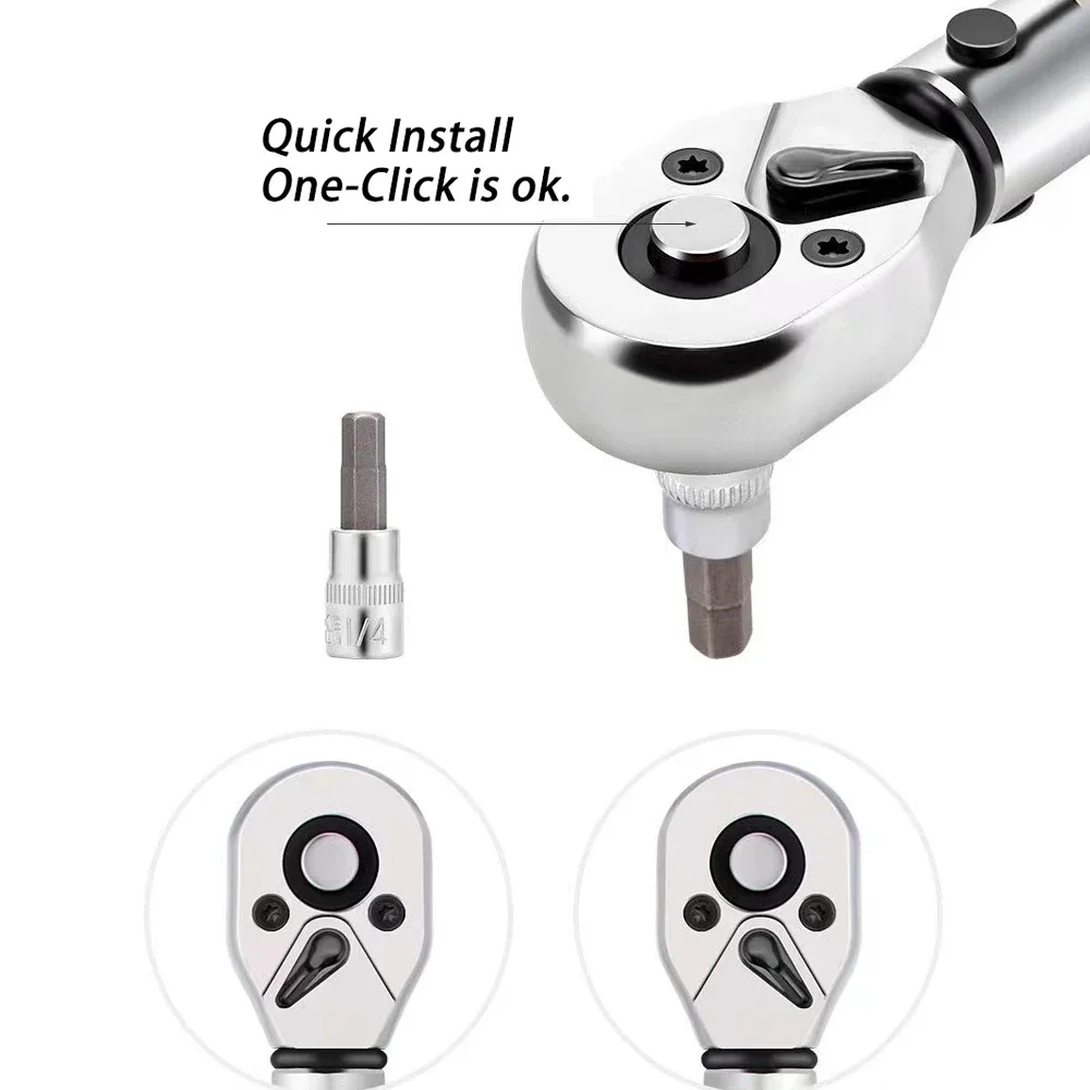 Juego de llaves dinamométricas preajustables de 15 Uds., herramienta de reparación de automóviles con trinquete de extracción de manga de 1/4 ''2-24N.m para mantenimiento automotriz