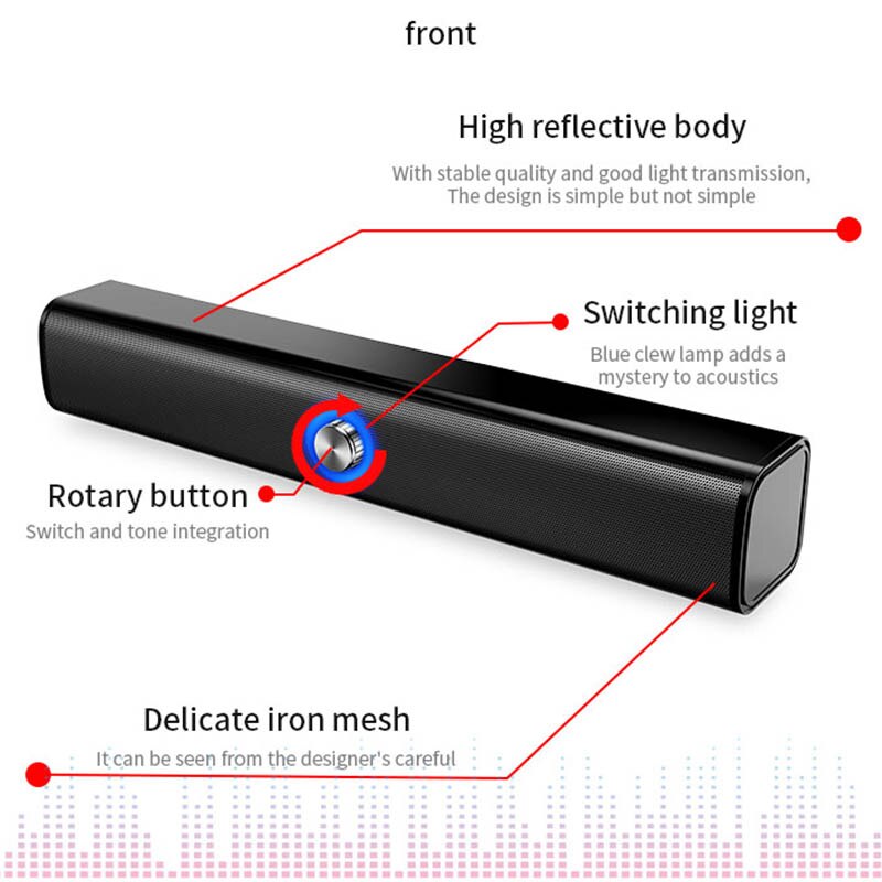 20W Bluetooth TV Echo Drahtlose Bluetooth Lautsprecher Soundbar Spalte System Heimkino Boombox Musik Zentrum 3D Stereo caixa de som