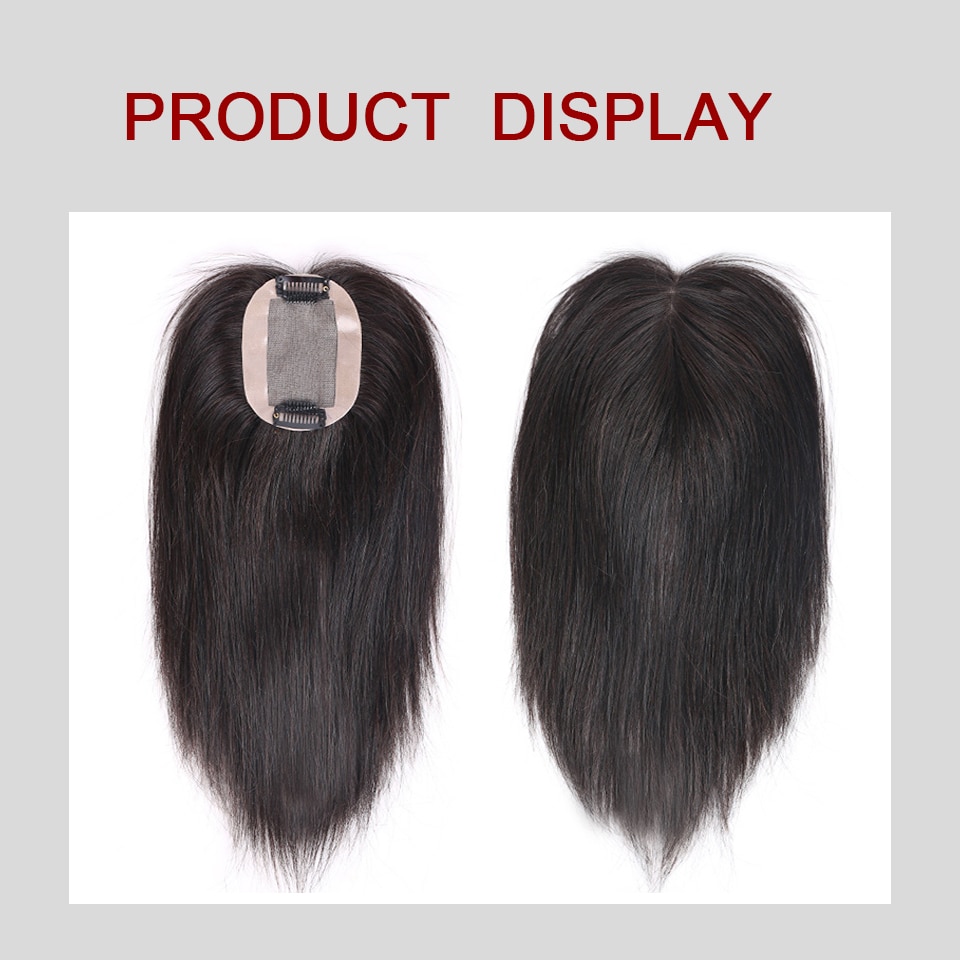 HUAYA-perruque demi-tête faite à la main, perruque naturelle duveteuse Invisible, accessoires capillaires pour femmes