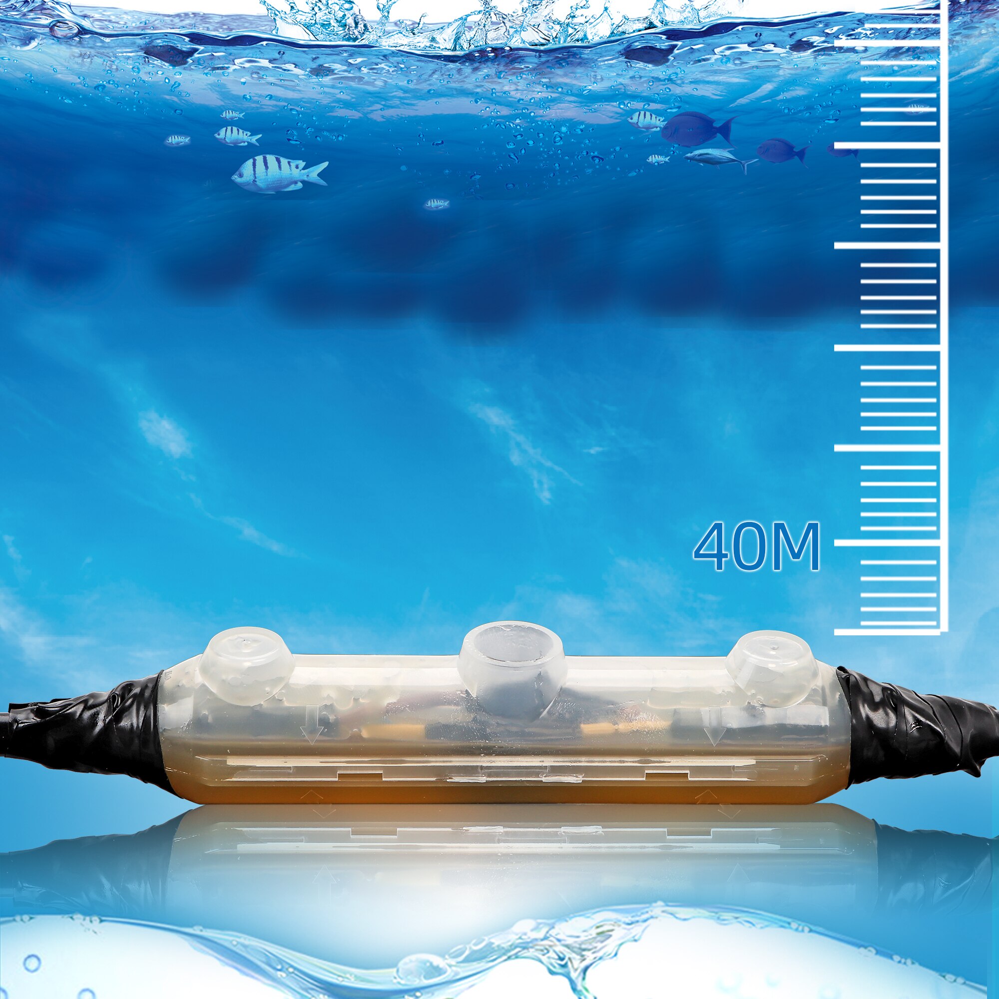 IP 68 Glue Junction Box for Burying In the Ground Soaking in Water Filling Sealing Resin Waterproof Wiring Protection Box